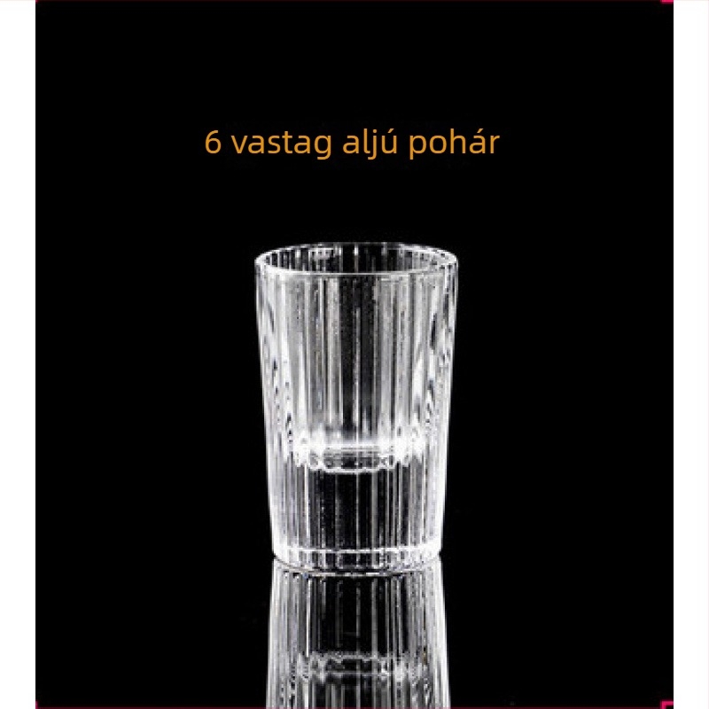 Kínai stílusú kristály spirit pohár arany szegéllyel és aranyfóliával, whiskey pohár