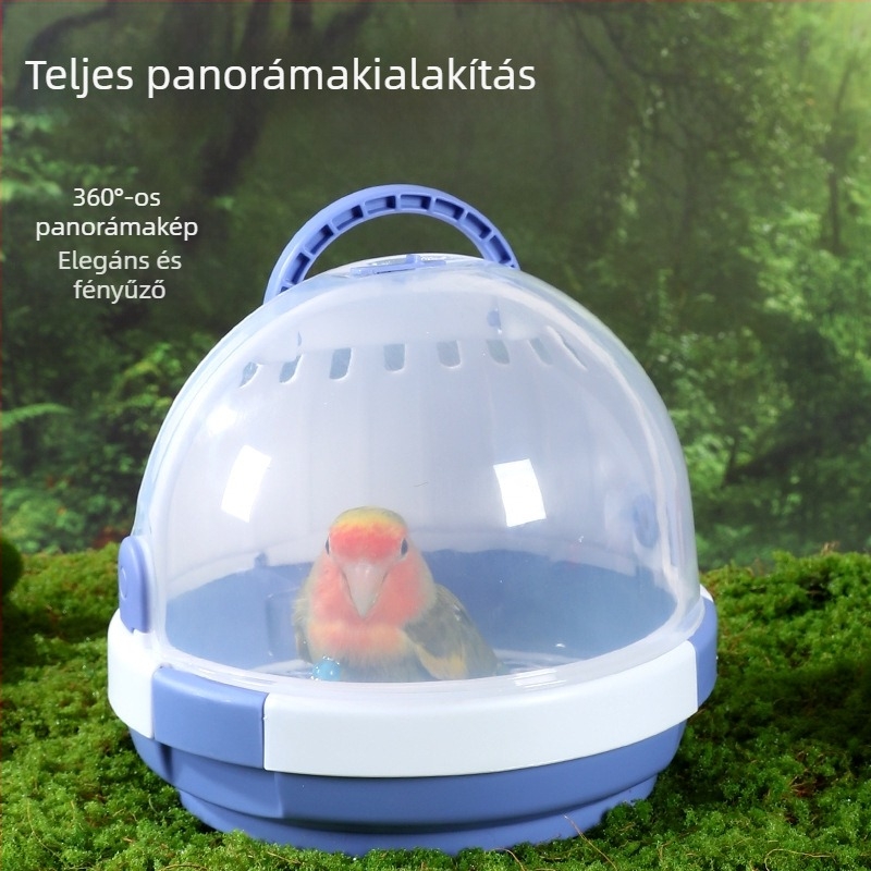 Átlátszó akril papagájfészek kültéri ketrecekhez