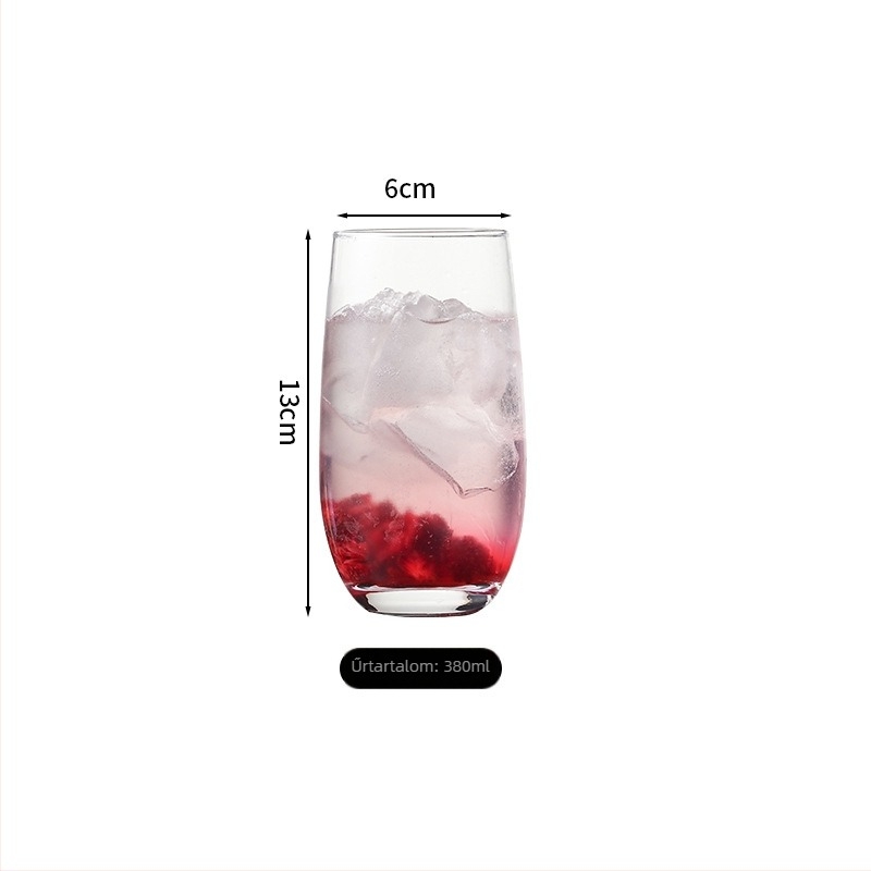 Mojito koktél pohár, Collins / hosszú ital pohár, 300–400 ml, modern minimalista stílus, üveg pohár logóval
