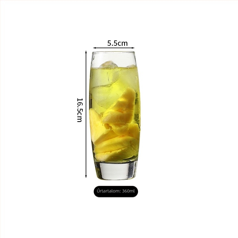 Mojito koktél pohár, Collins / hosszú ital pohár, 300–400 ml, modern minimalista stílus, üveg pohár logóval