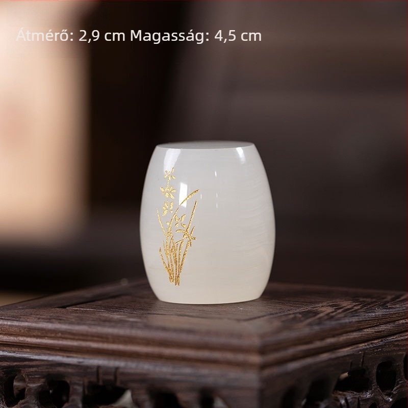 Kézzel faragott jade- és mázas kőfedő tartó teáskészlethez — Tea Pet dísz