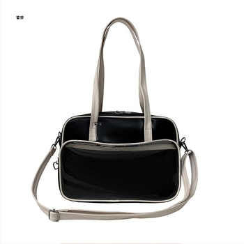 Négyzet alakú női tote táska, PU bőr, nagy kapacitás, váll- vagy crossbody viselet, Ruiyingzizhi