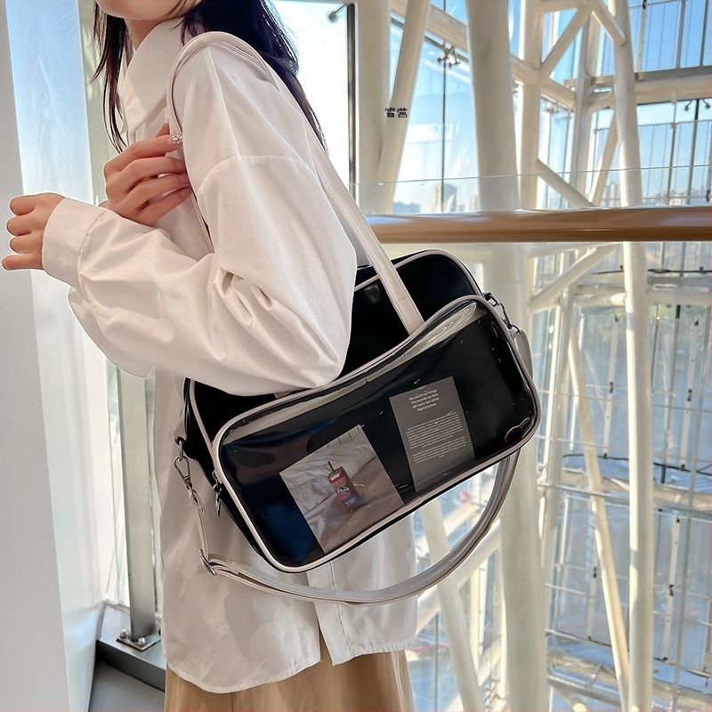 Négyzet alakú női tote táska, PU bőr, nagy kapacitás, váll- vagy crossbody viselet, Ruiyingzizhi