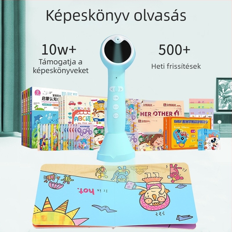 Tadpole olvasó toll gyerekeknek – A3SA6S modell, angol nyelvi szintekhez igazított olvasás, Wi-Fi, okos, univerzális