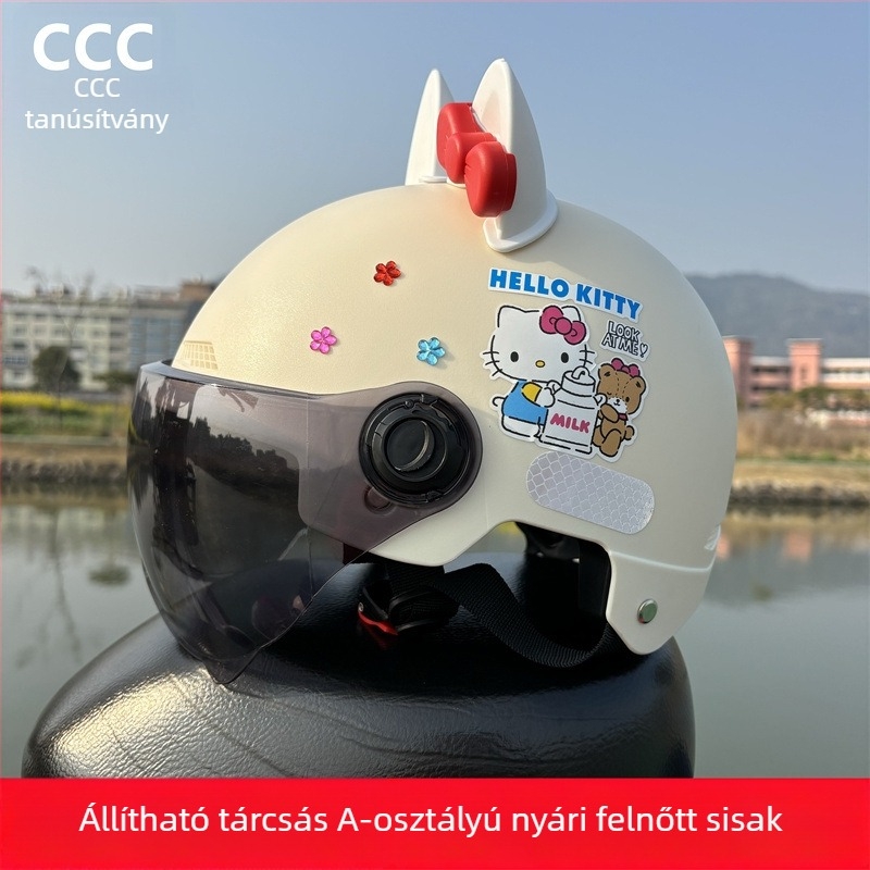 3C-tanúsítvánnyal rendelkező felnőtt fél sisak elektromos járművekhez, UV védelem, egész éves használatra, KT Cat