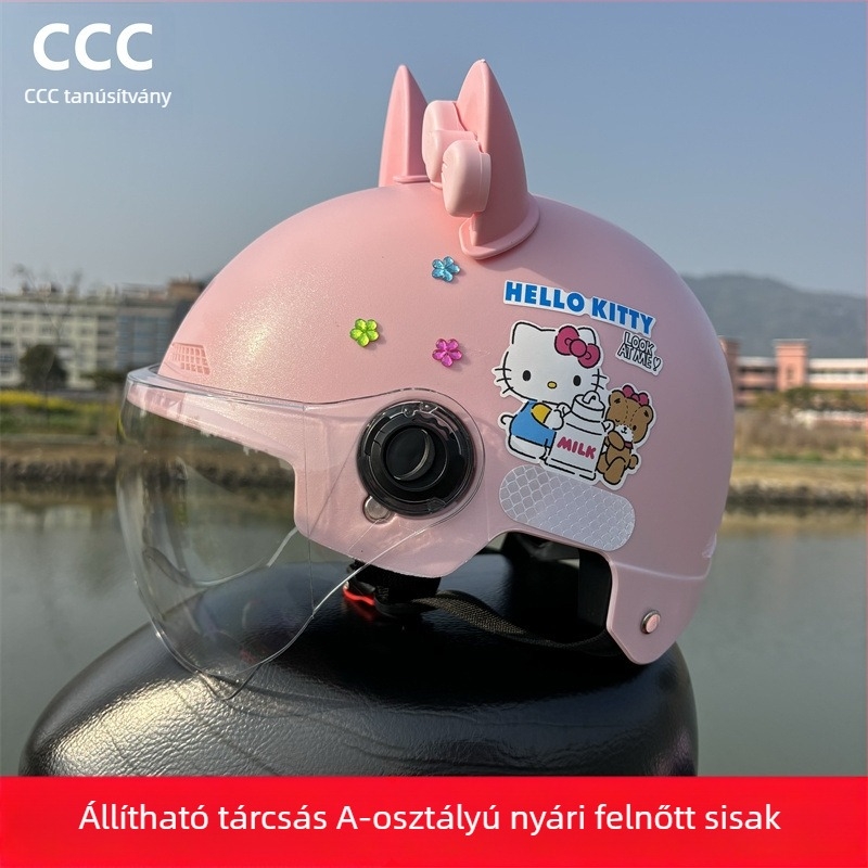 3C-tanúsítvánnyal rendelkező felnőtt fél sisak elektromos járművekhez, UV védelem, egész éves használatra, KT Cat
