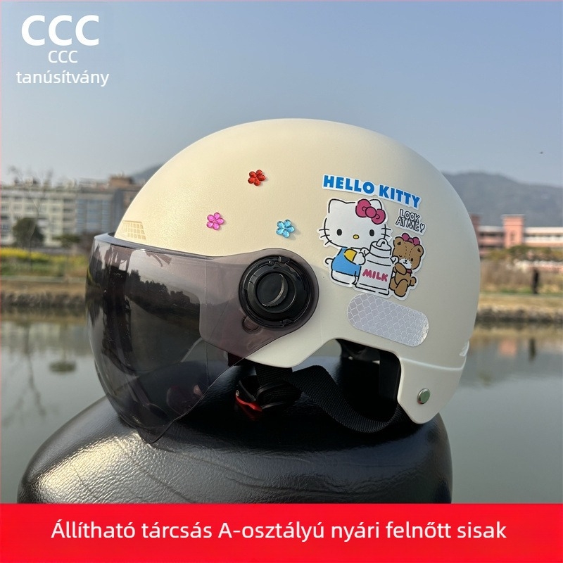 3C-tanúsítvánnyal rendelkező felnőtt fél sisak elektromos járművekhez, UV védelem, egész éves használatra, KT Cat
