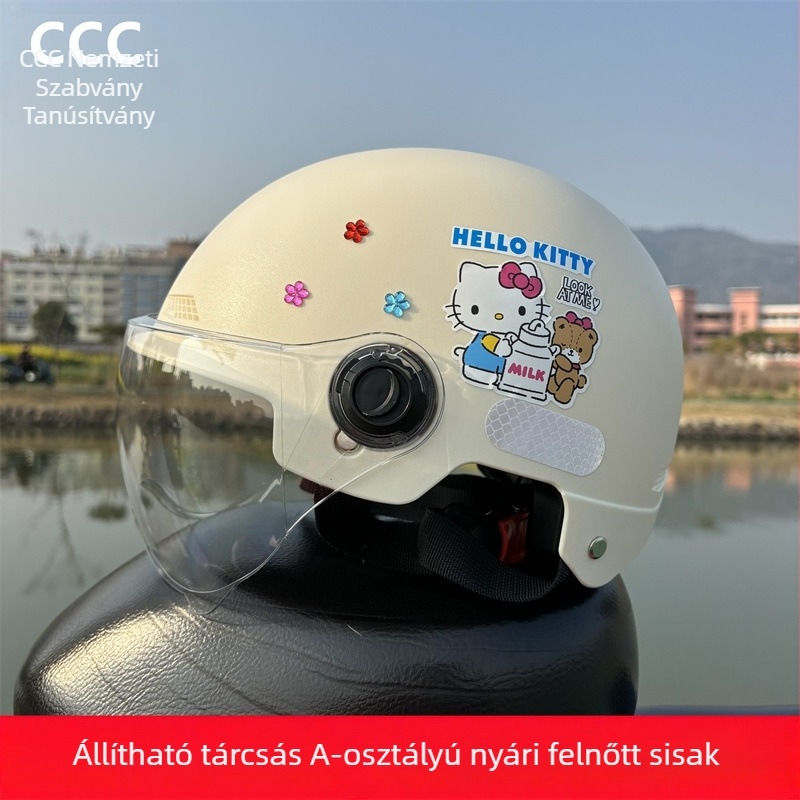 3C-tanúsítvánnyal rendelkező felnőtt fél sisak elektromos járművekhez, UV védelem, egész éves használatra, KT Cat
