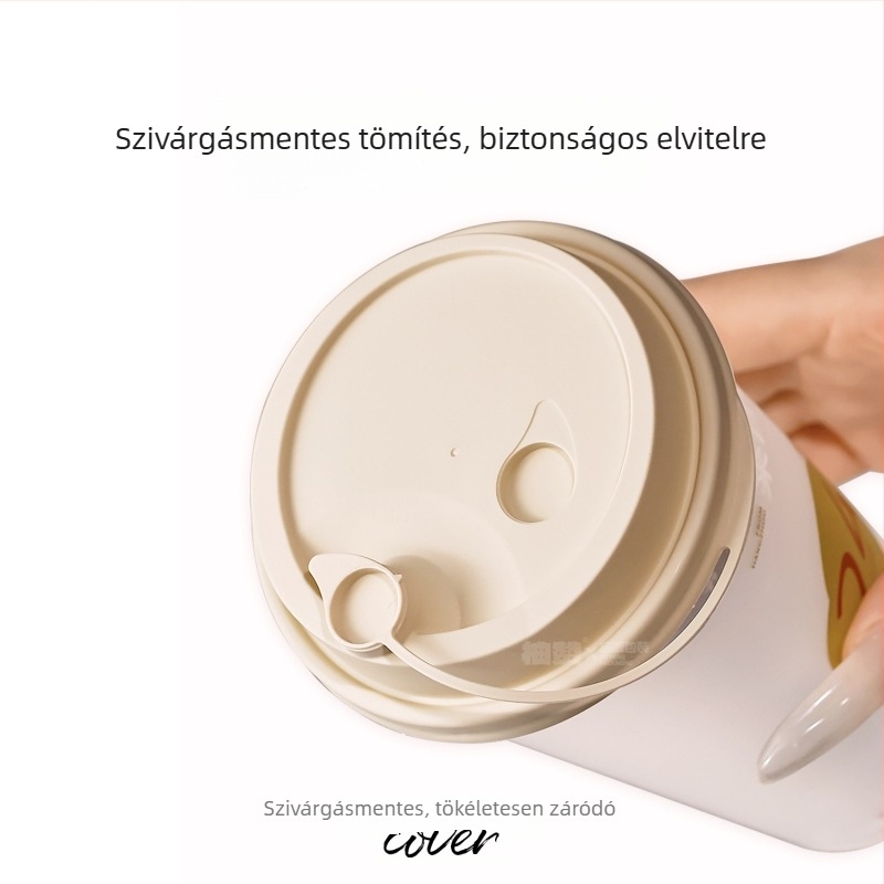 90 mm átmérőjű tejes-tea pohárfedél, integrált injekciós öntéses kialakítás, szivárgásmentes, műanyag, színes összekapcsolt fedél