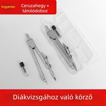 Háromfunkciós körző készlet rozsdamentes acélból, tervezéshez és rajzoláshoz