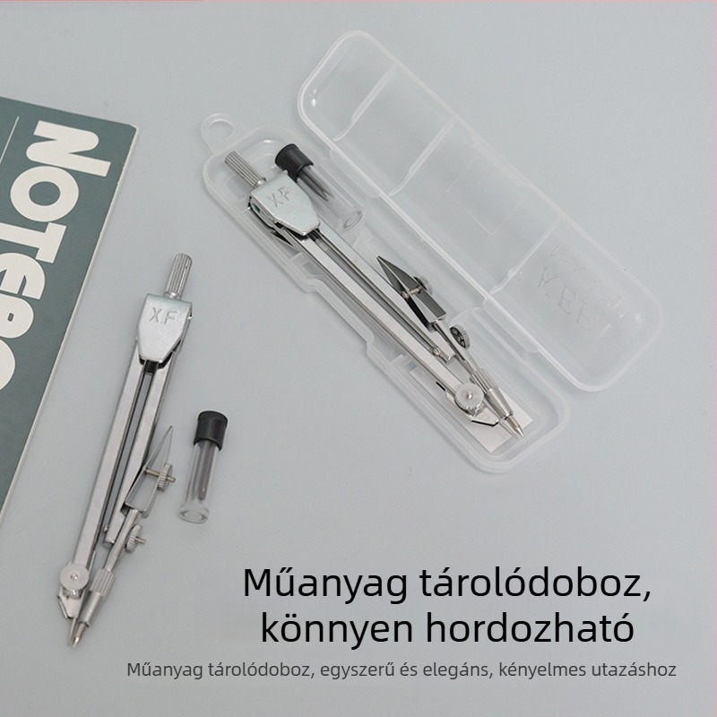 Háromfunkciós körző készlet rozsdamentes acélból, tervezéshez és rajzoláshoz