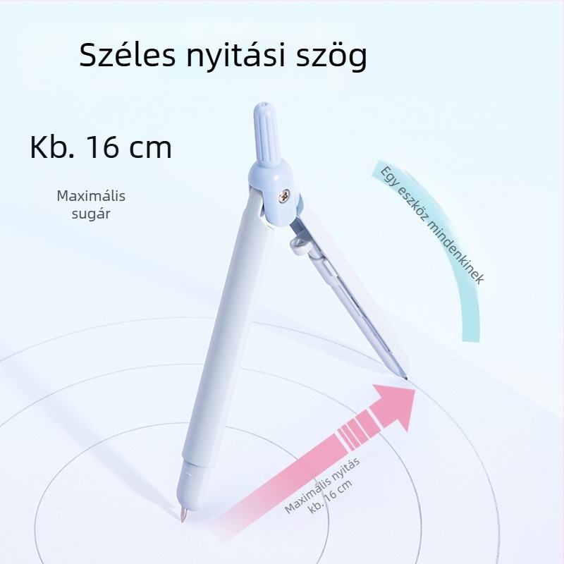 Deli VC28 tollformájú körző diákok számára, műanyag rajzeszköz