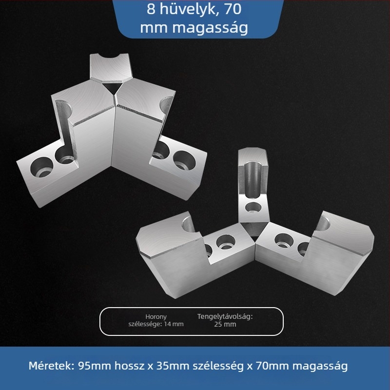 L-típusú puha állkapcsos hidraulikus tokmány, háromfogú fogó, megnövelt és megvastított hidraulikus állkapcsokkal, 6-8 hüvelyk CNC esztergához