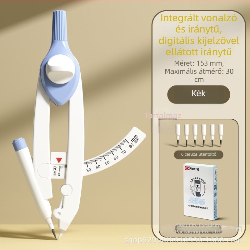 Tianzhuo körző skálával és jelölésekkel, strapabíró középiskolások számára, ideális a hatodik osztályos matematika, rajz és vizsgákhoz