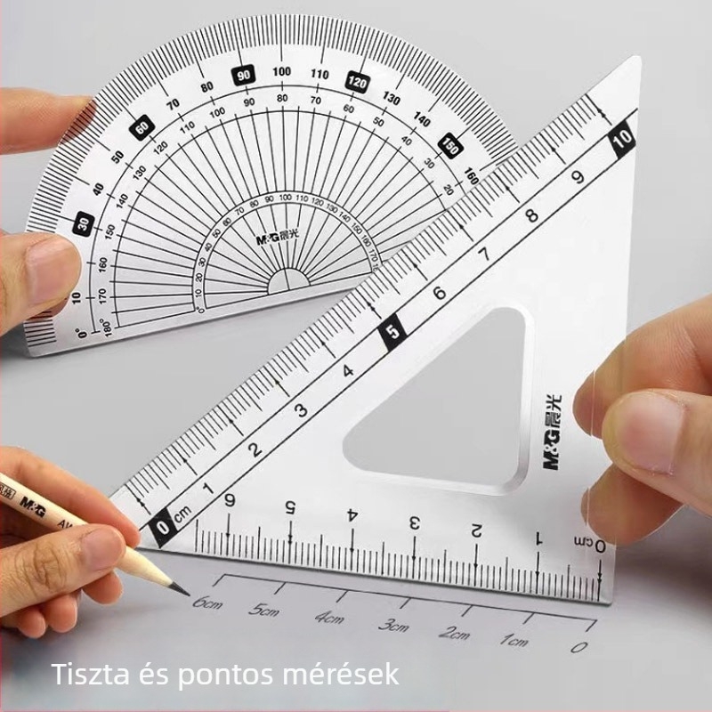 ACS908E5 Körző és vonalzó készlet diákok számára, nyolcrészes, 15 cm