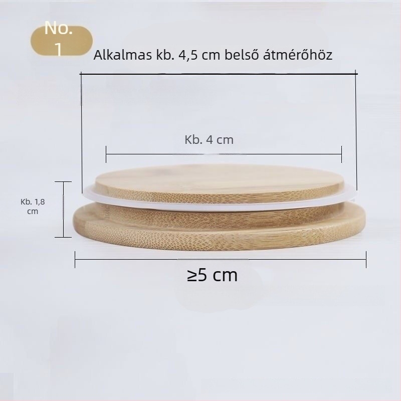 Minimalista vastag bambusz csészefedél, kör alakú fedél teához és kávéhoz, konyhai kiegészítő