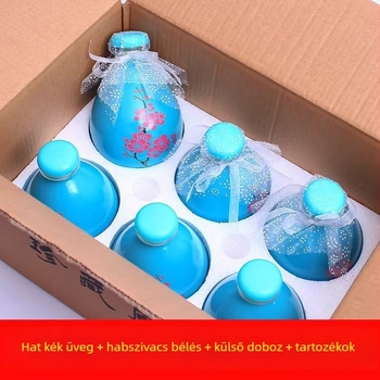 0,5 kg-os üveg házi gyümölcsbor-fermentációhoz, zárható, kézben tartható palack, magas minőségű