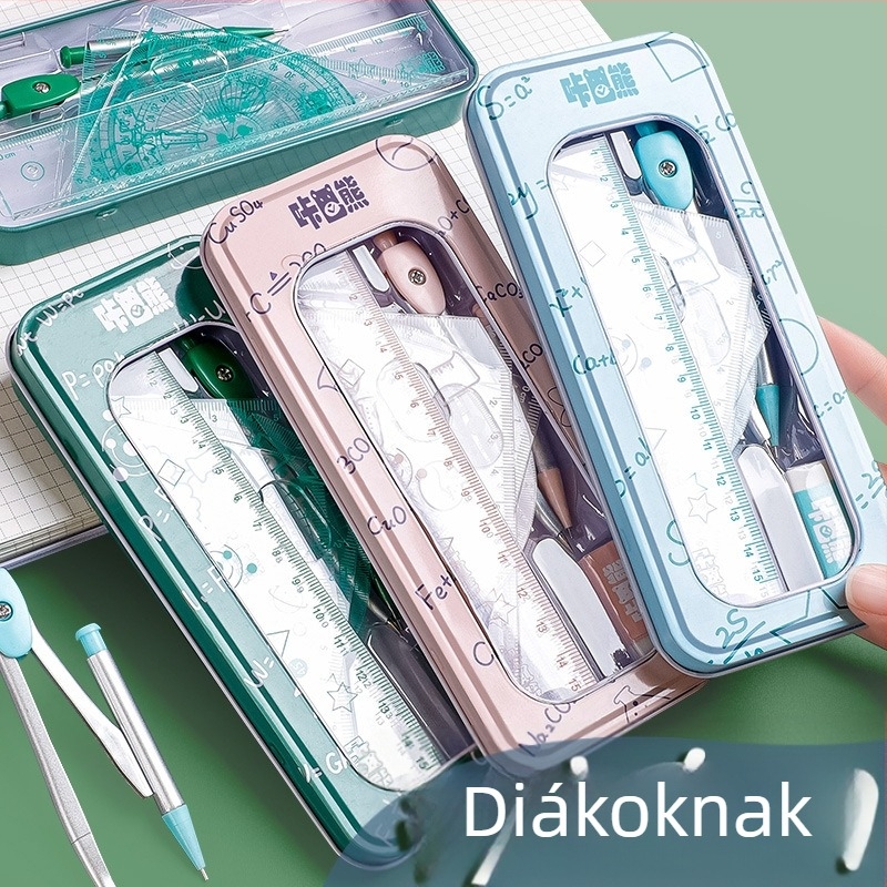 Műanyag háromszög-vonalzó készlet diákok számára