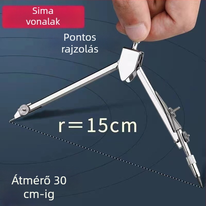 Rozsdamentes acél körző készlet diákok számára — rajzeszközök