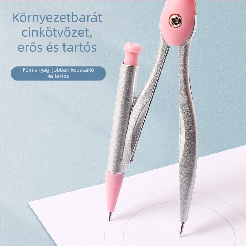 Fém körző készlet, hordozható, geometriai rajz eszköz diákok számára