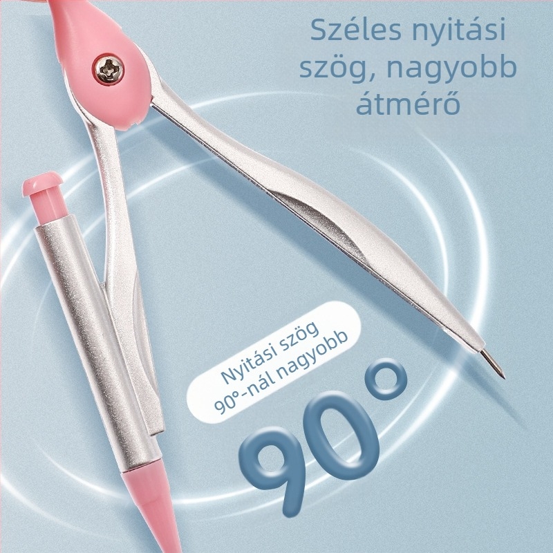 Fém körző készlet, hordozható, geometriai rajz eszköz diákok számára