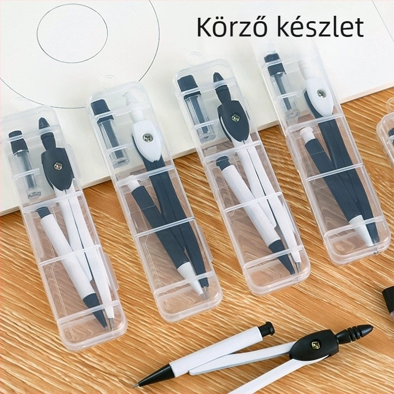 Fém körző készlet diákok számára, rajzeszközök matematikai oktatáshoz