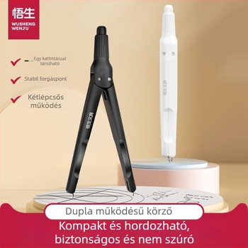 Kétszer nyomható körző készlet 2B vonalzóval