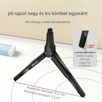 Kétszer nyomható körző készlet 2B vonalzóval