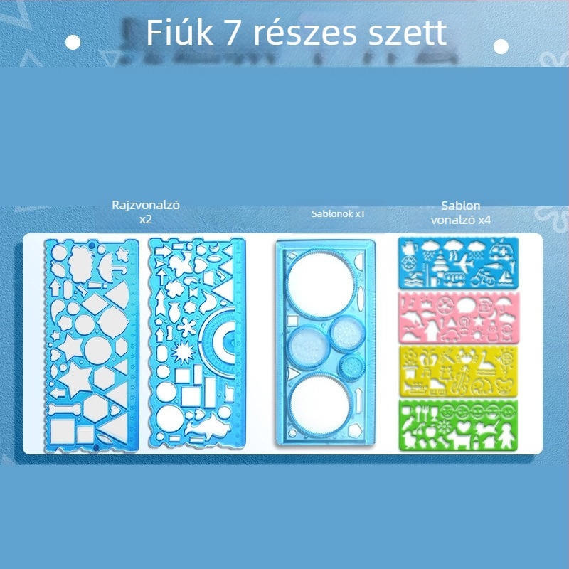 Wanhua diákoknak szóló vonalzó készlet – rajz, kézzel írt újság sablonok, sokoldalú mérőeszköz