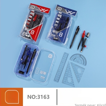 Pioneer 3163 Körző és 8 részes Rajzkészlet és Vonalzó