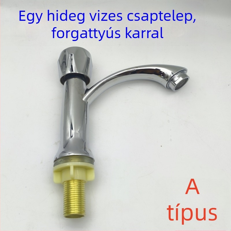 Egykaros mosdócsaptelep hideg vízhez, egylyukú szerelés