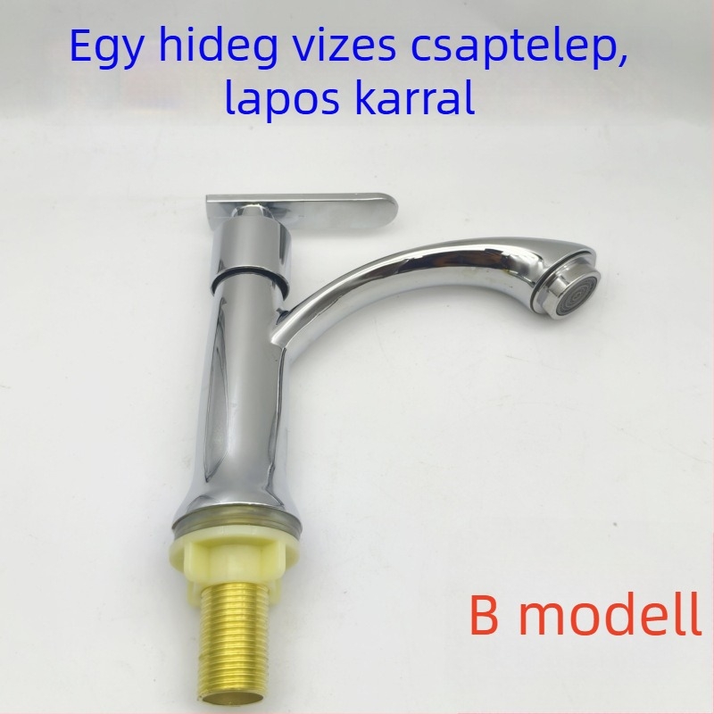 Egykaros mosdócsaptelep hideg vízhez, egylyukú szerelés