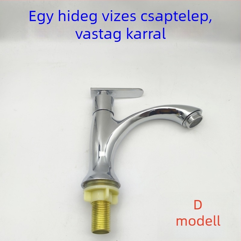 Egykaros mosdócsaptelep hideg vízhez, egylyukú szerelés