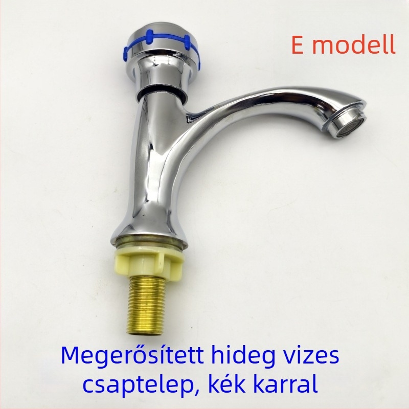 Egykaros mosdócsaptelep hideg vízhez, egylyukú szerelés