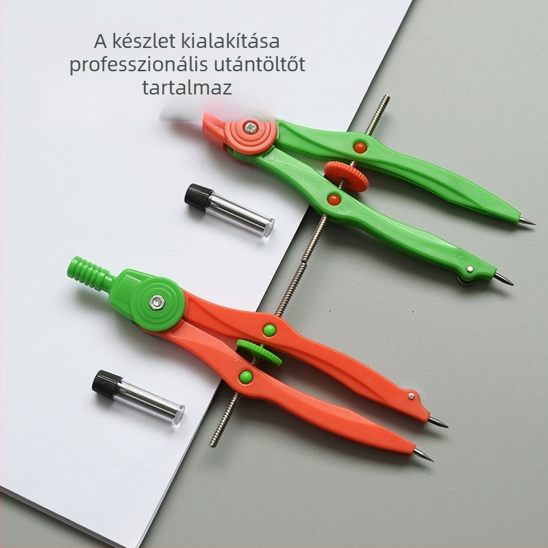 Műanyag csavaros körzőkészlet forgó rajzkörző geometriához és matematikához diákoknak