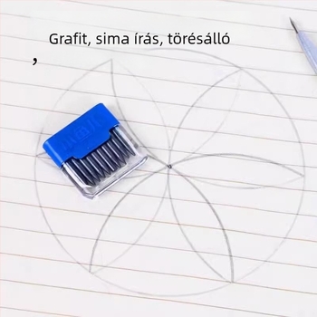 2B grafit töltőcsonkok körzőhöz, 2,0 mm átmérő, univerzális tartalék grafit töltet