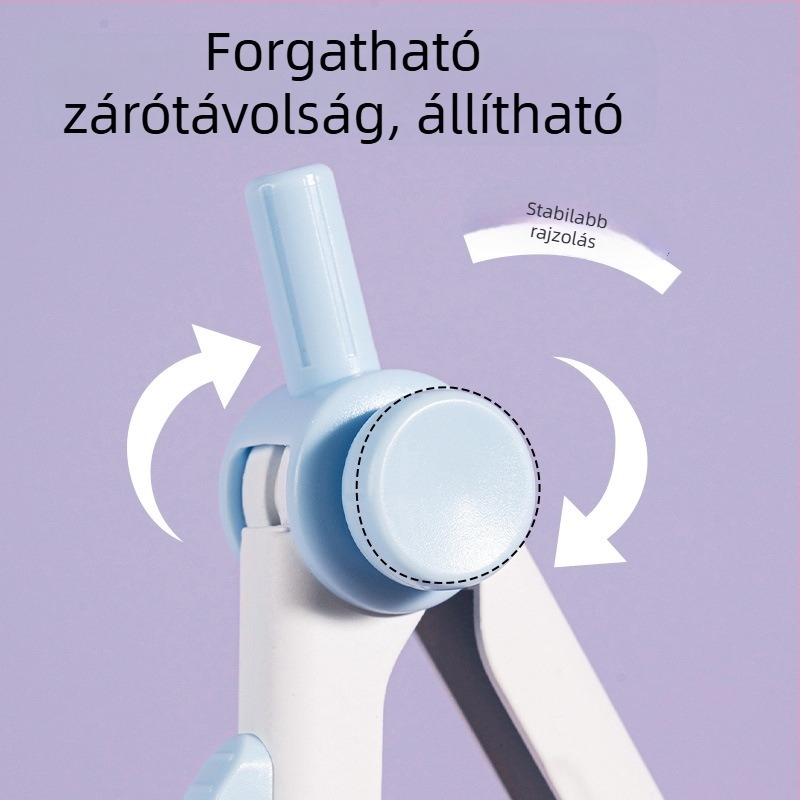 Deli VC807 zárható körző, forgó zármechanizmus, oldalsó nyomású tőkiemelő, diákok vizsgáinak