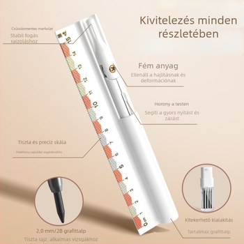 Egyszerű, többfunkciós három az egyben körző, vonalzó és ceruza készlet általános iskolásoktól középiskolásokig