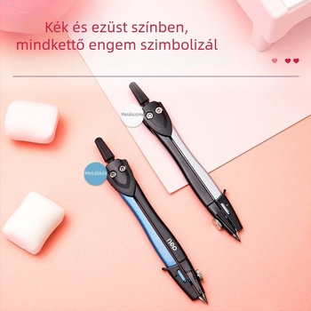Deli 8646 Fém körző – rajzoláshoz és vizsgákhoz