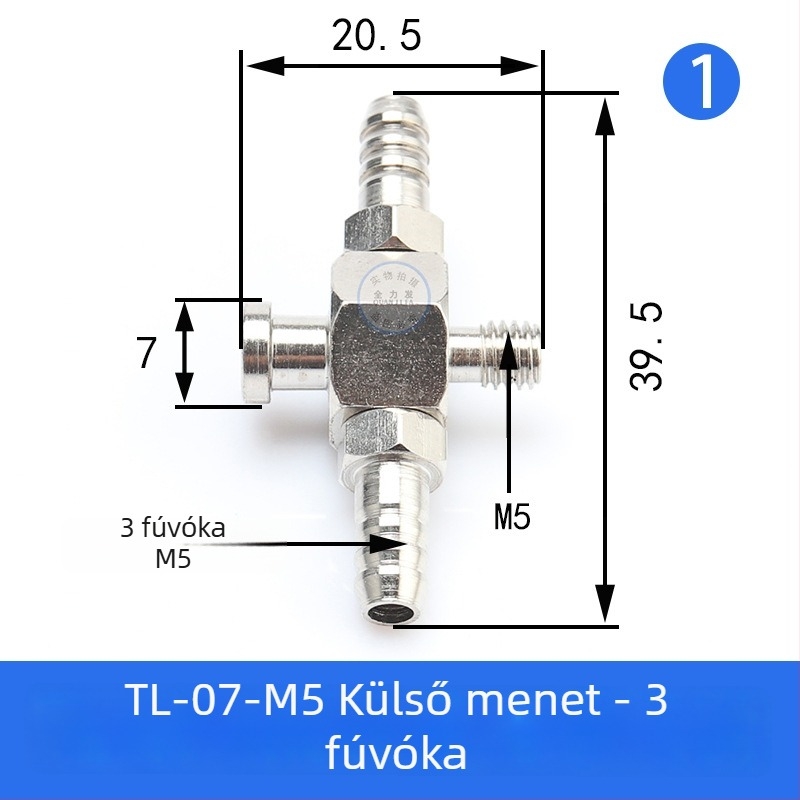 Robotkar kiegészítők: vákuumcsésze, nagy- és kisfejű, M5 menetes adapter, vas T-illeszték és könyökcsatlakozó, pneumatikus gyorscsatlakozó