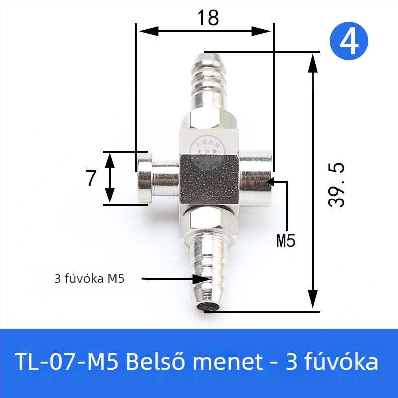 Robotkar kiegészítők: vákuumcsésze, nagy- és kisfejű, M5 menetes adapter, vas T-illeszték és könyökcsatlakozó, pneumatikus gyorscsatlakozó