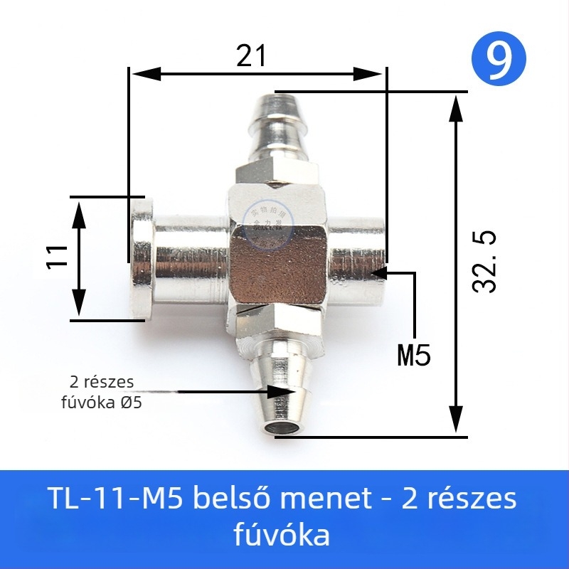 Robotkar kiegészítők: vákuumcsésze, nagy- és kisfejű, M5 menetes adapter, vas T-illeszték és könyökcsatlakozó, pneumatikus gyorscsatlakozó
