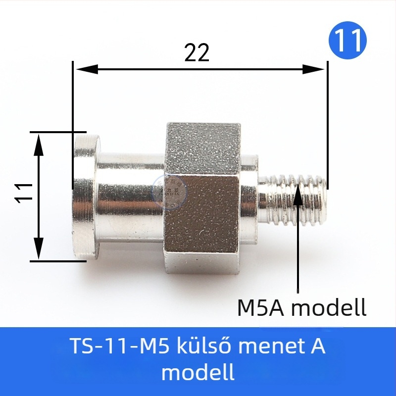 Robotkar kiegészítők: vákuumcsésze, nagy- és kisfejű, M5 menetes adapter, vas T-illeszték és könyökcsatlakozó, pneumatikus gyorscsatlakozó