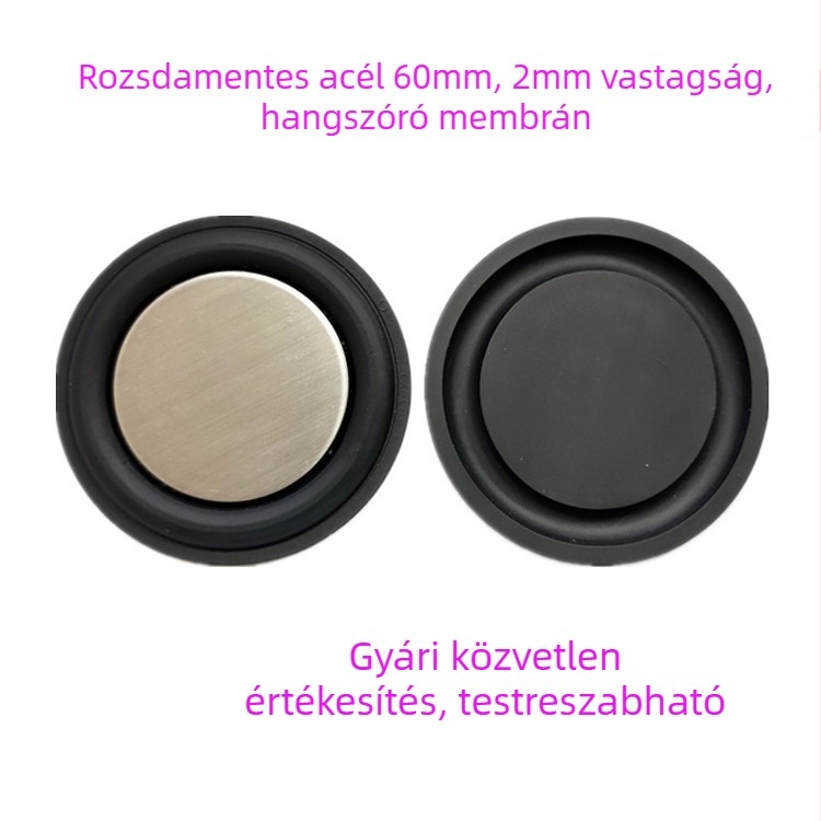 60 mm-es hangszóró rezgőmembrán, 2 mm vastagságú, kerek Bluetooth hangmembrán 60×2 mm