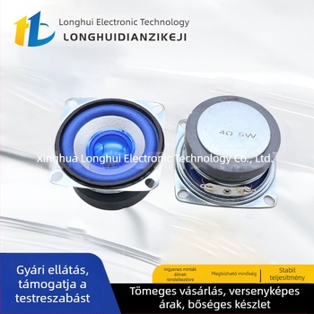 52 mm-es négyzet alakú Bluetooth hangszóró külső mágneses, 4Ω, 5W, kék membrán habperemmel, teljes frekvenciájú multimédiás hangszóró