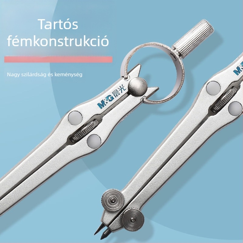 MG ACS908G3 Fém Rajzoló Körző Diákoknak, automatikus grafit adagolás, 0,5 mm grafit