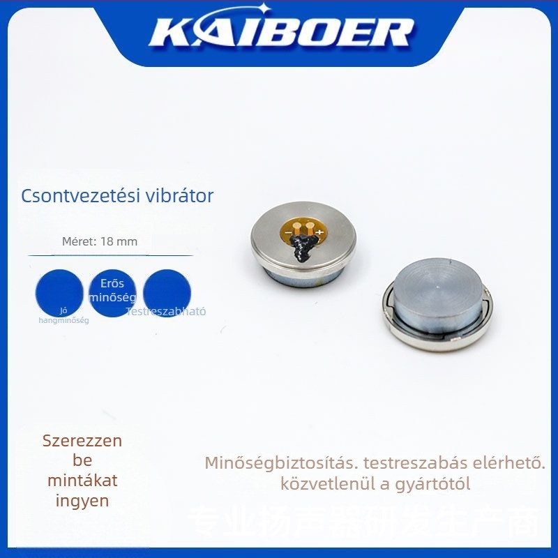 Kebor Kör alakú 18 mm csontvezetéses hangszóró rezgítővel, miniatűr, teljes tartomány, harmadik generáció