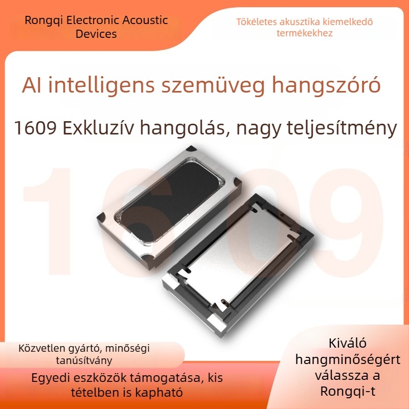 1609 szemüveg-hangszóró, 16 Ω, 0916 nagy teljesítményű AI szemüveg-hangszóró, EQ hangolással