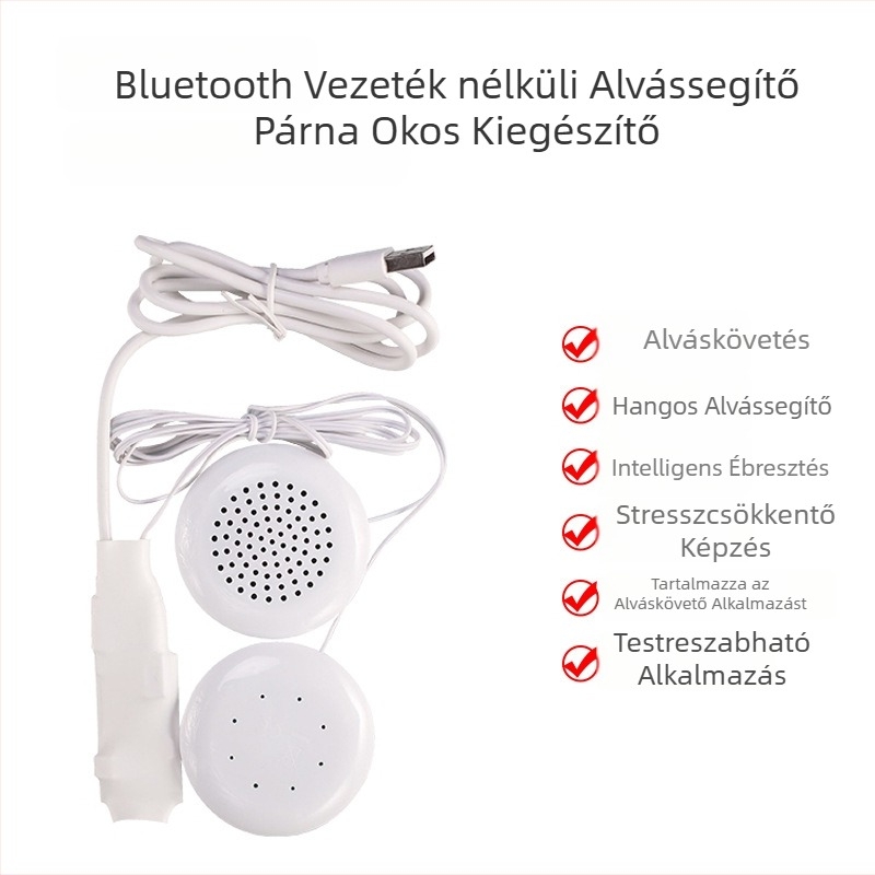 Okos zenés párna Bluetooth-hangszóróval és alvásfigyelő érzékelővel – kiegészítők