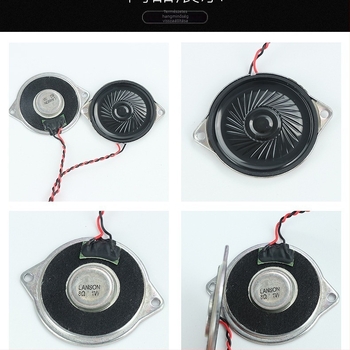 40 mm kör alakú ultra vékony hangszóró szerelési furatokkal, 8 Ω, 1 W walkie-talkie készülékekhez